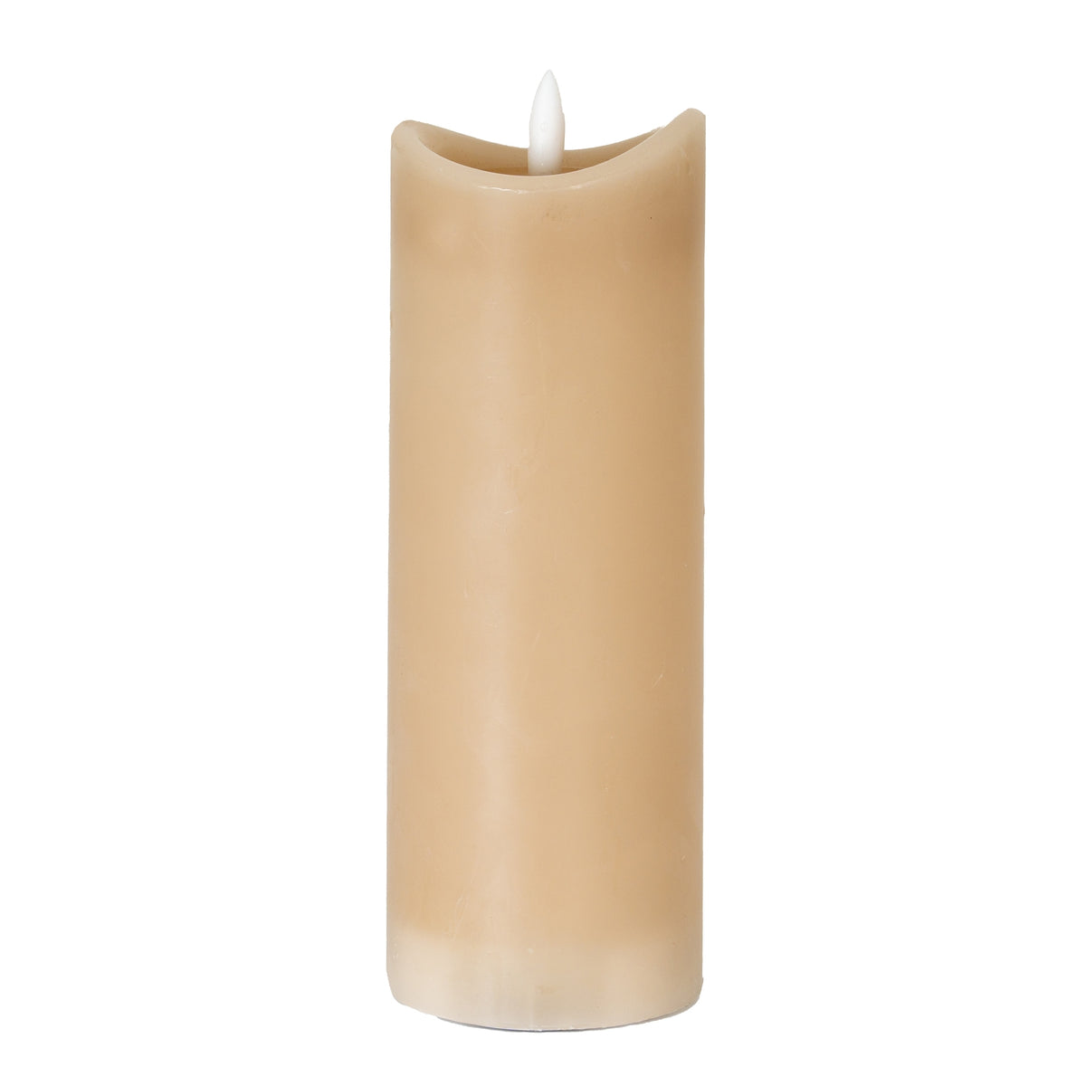 Luxe Collection Natural Glow 2.75x8 Taupe Melted LED Candle - image 1