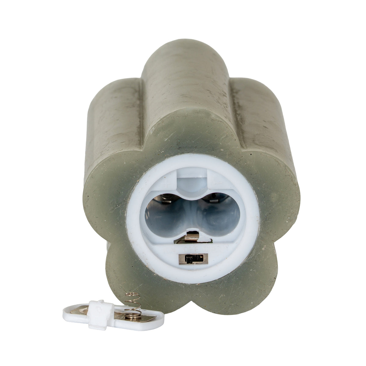 Luxe Collection Natural Glow 2.75x6 Grey Pillar LED Candle - image 5