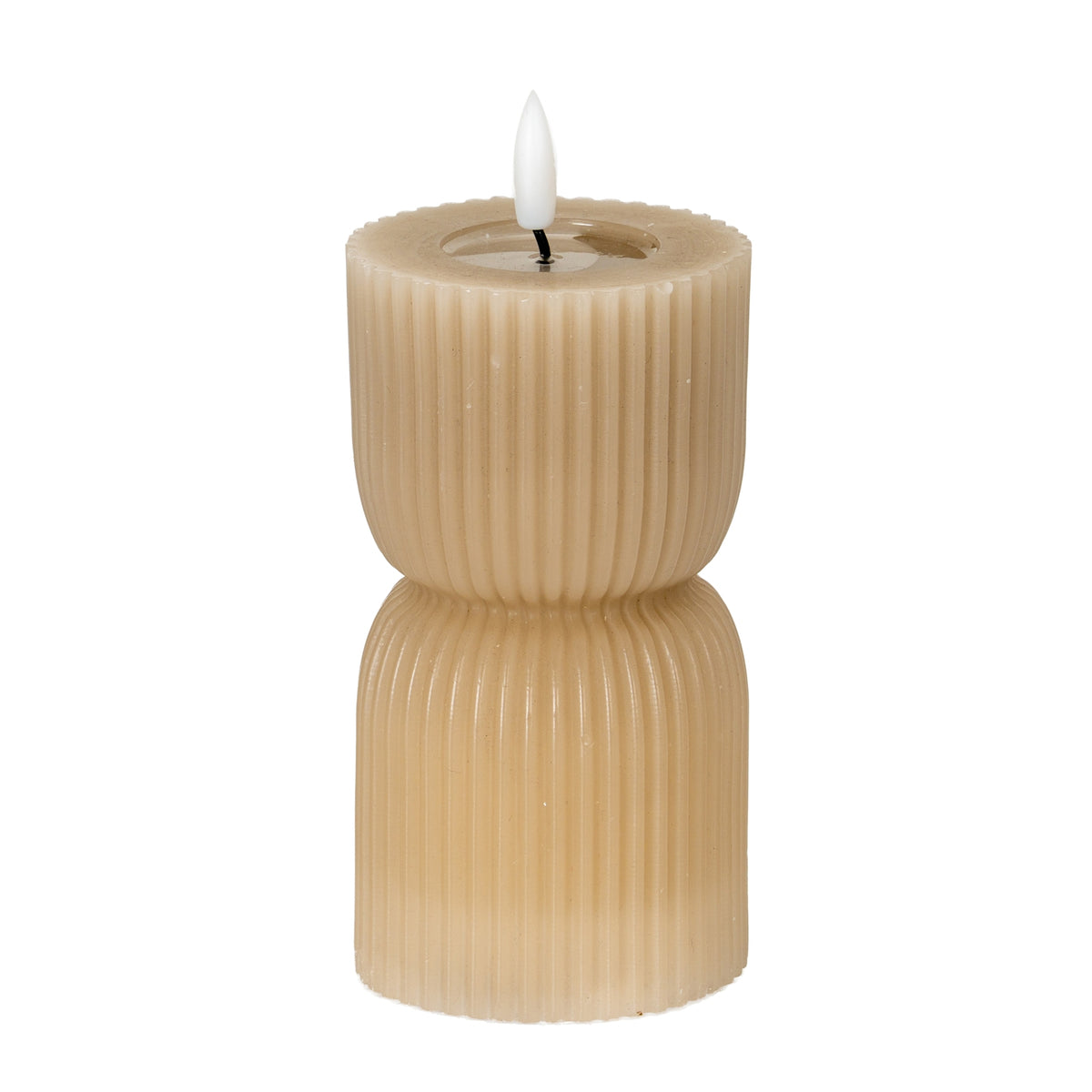 Luxe Collection Natural Glow 2.75x6 Stone Carved LED Candle - image 1