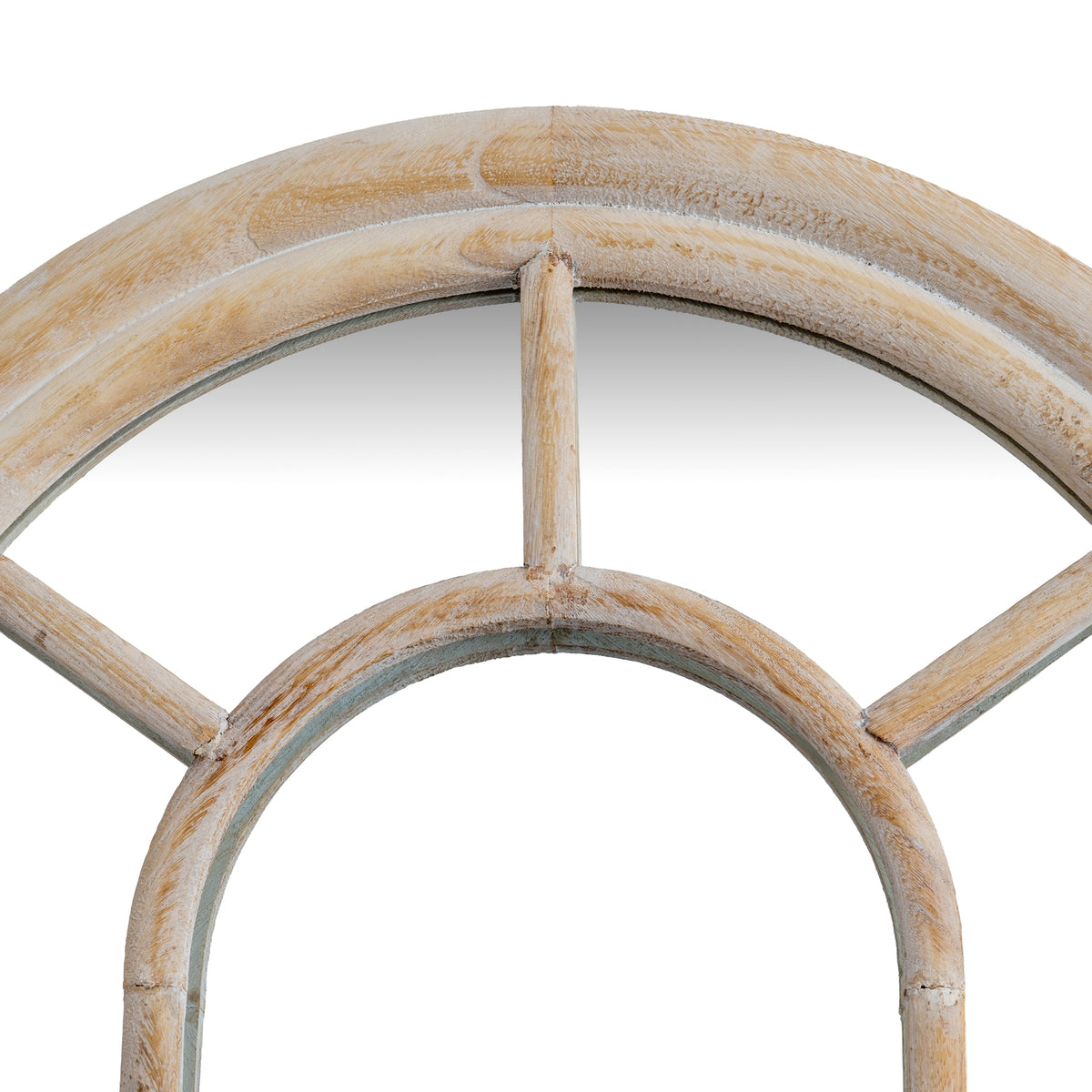 Washed Wood Tall Arched Window Mirror - image 2