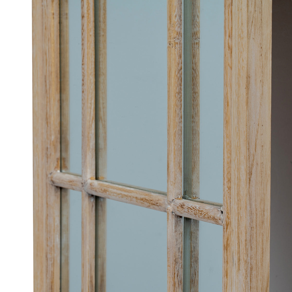 Washed Wood Tall Arched Window Mirror - image 3