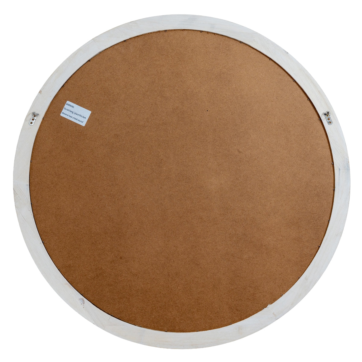 Washed Wood Round Window Mirror - image 4