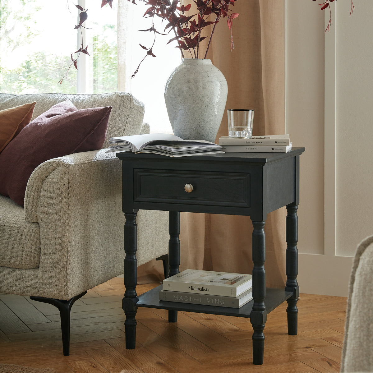 Contour Collection 1 Drawer Side Table - image 1