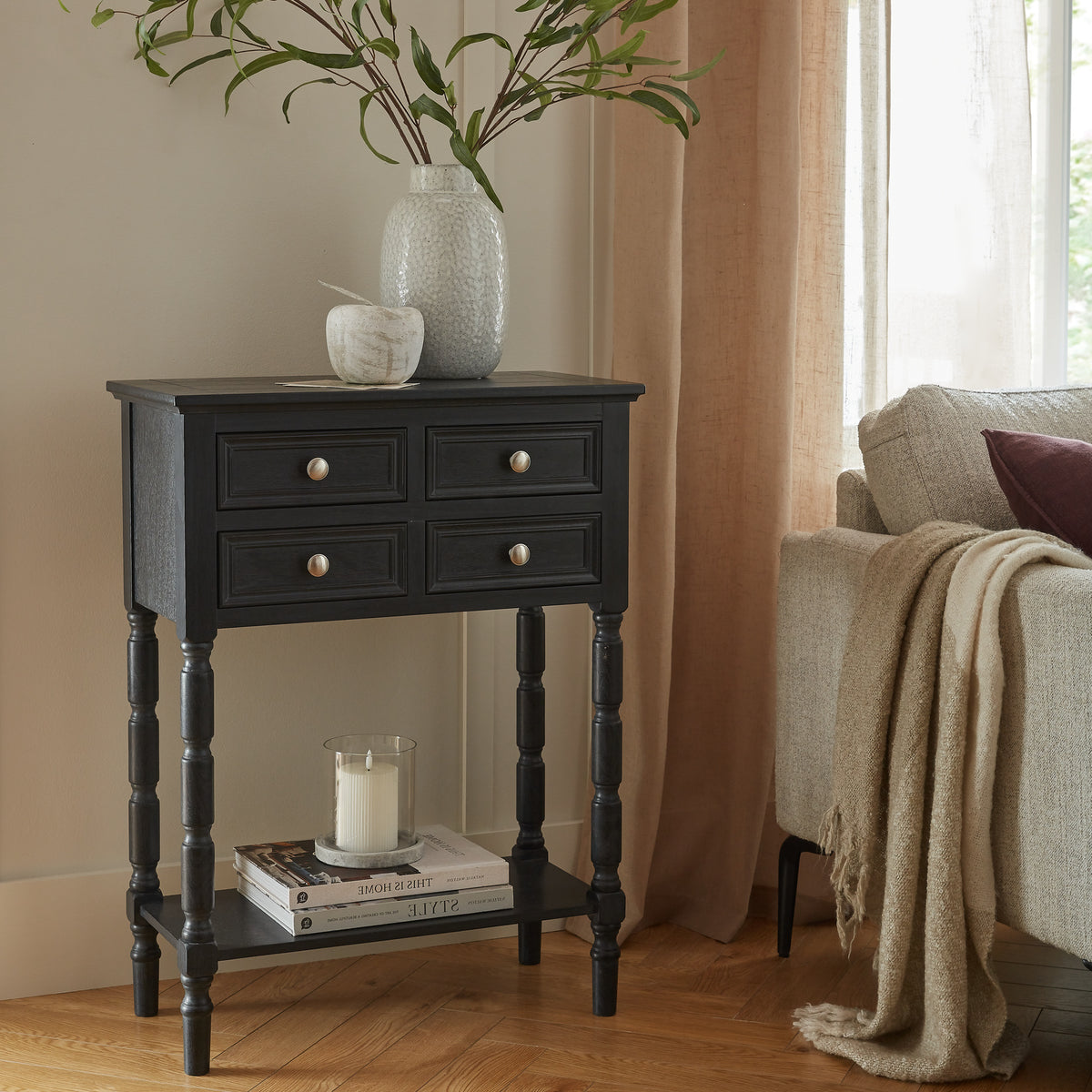 Contour Collection 4 Drawer Side Table - image 1