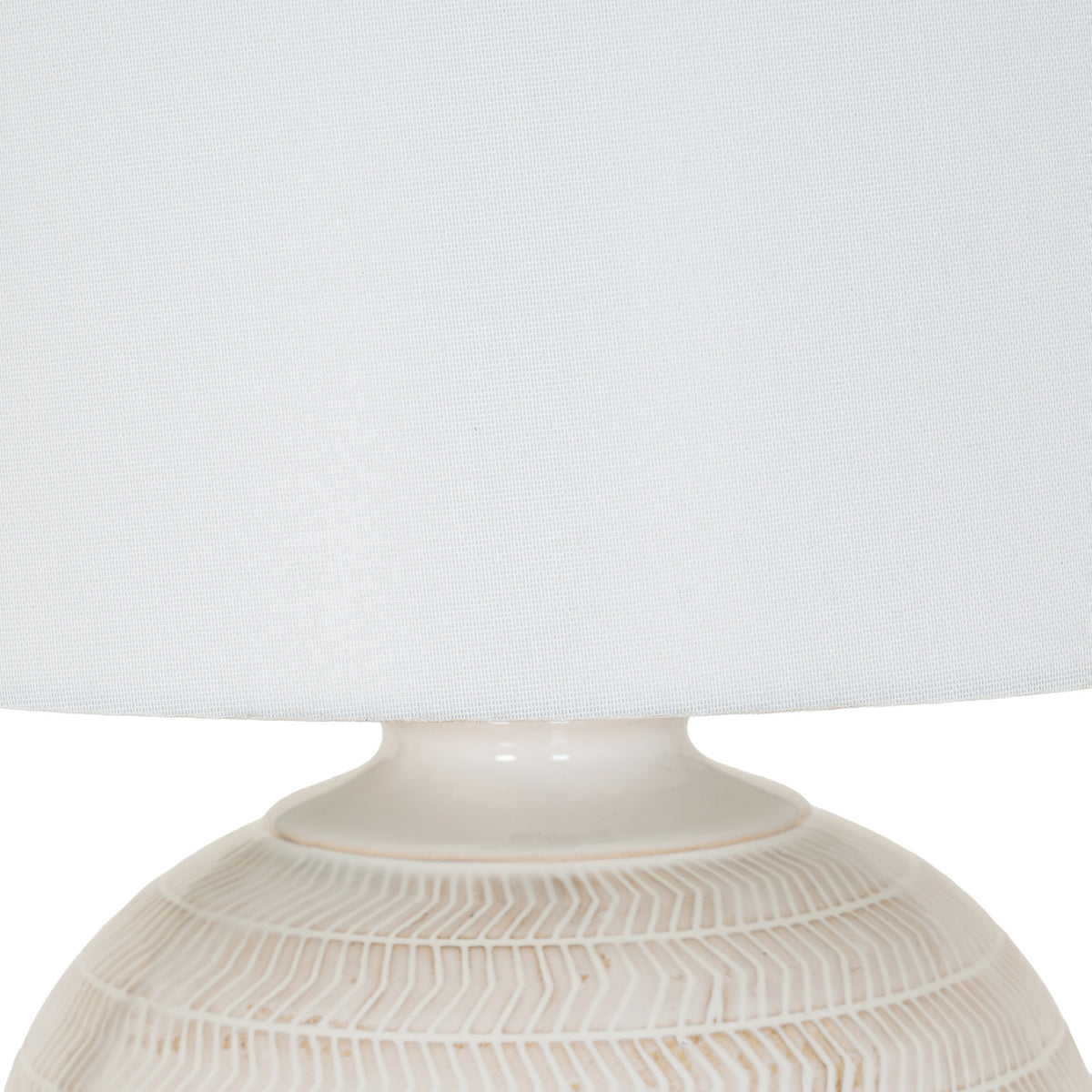 Chevronne Ceramic Table Lamp With Linen Shade - image 4