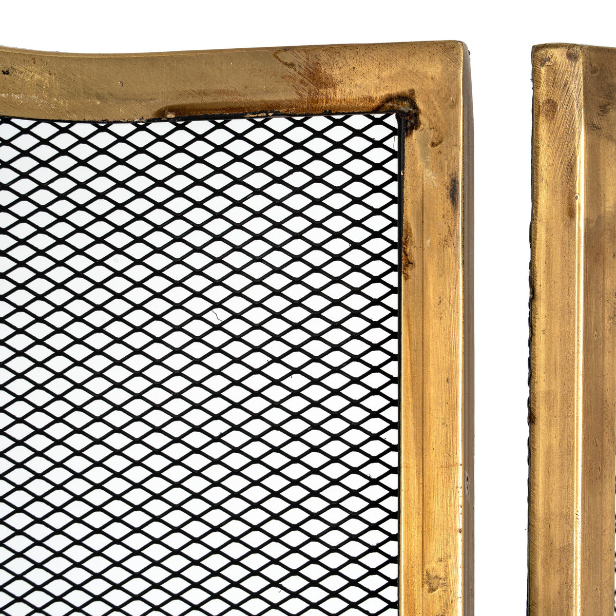 Antiqued Brass Large  Fire Screen - image 3