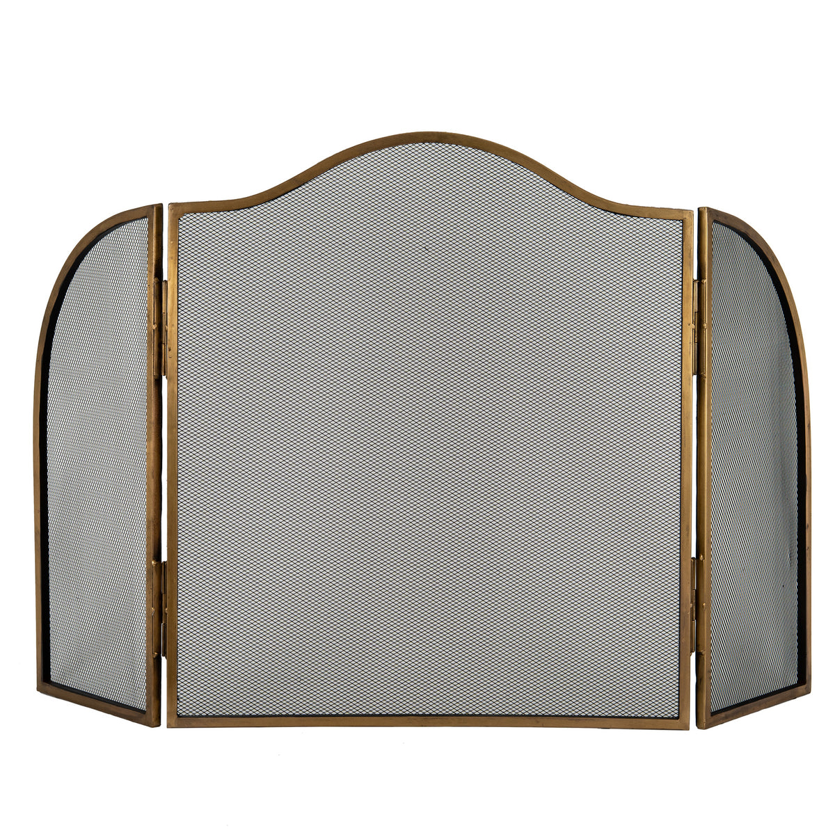 Antiqued Brass Fire Screen - image 2