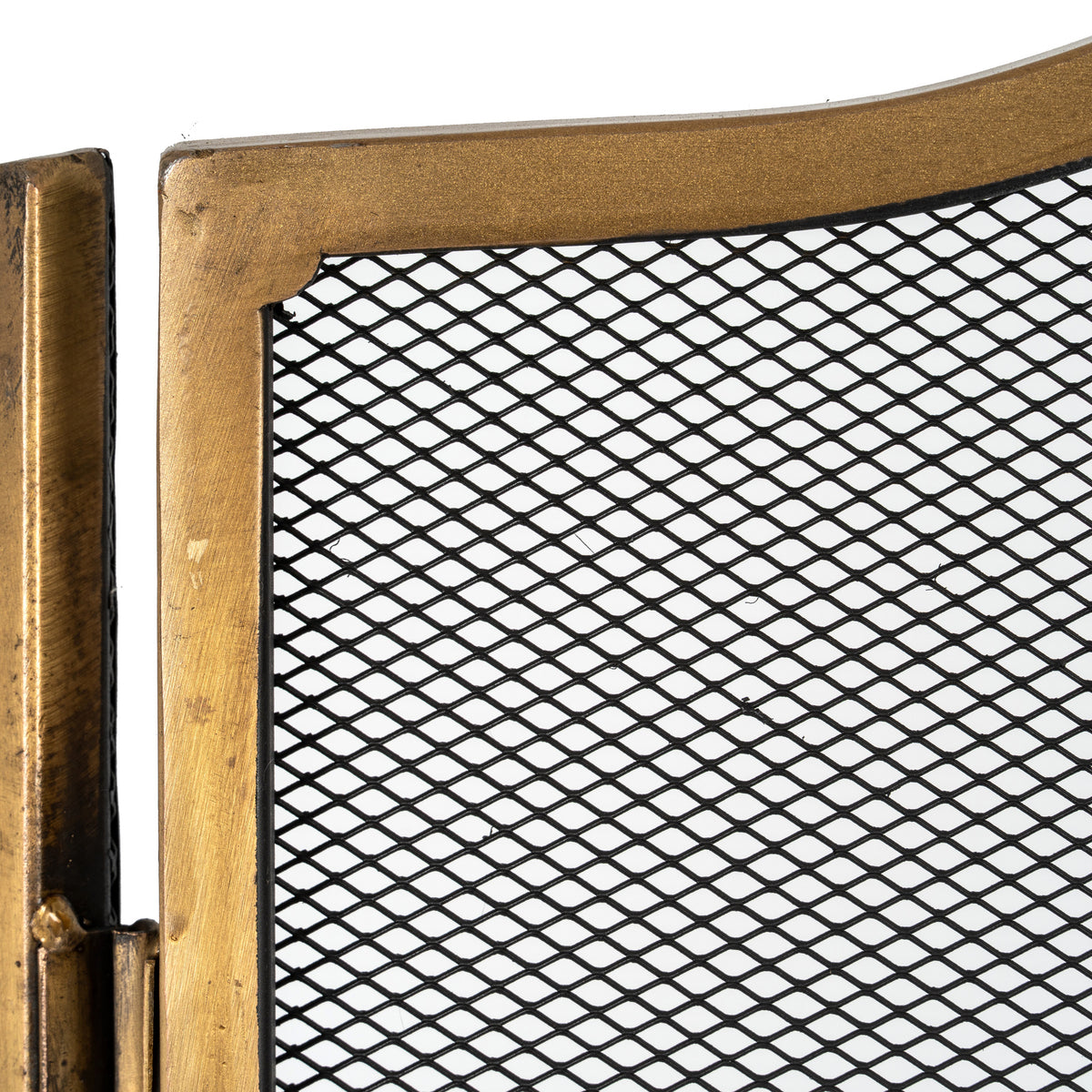 Antiqued Brass Fire Screen - image 4