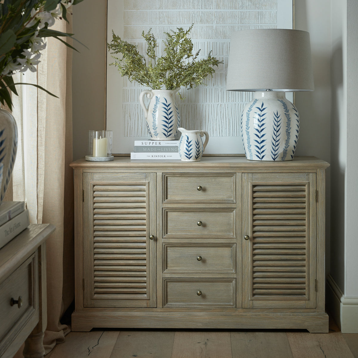Delphine Collection 2 Door 4 Drawer Large Dresser Base - image 1