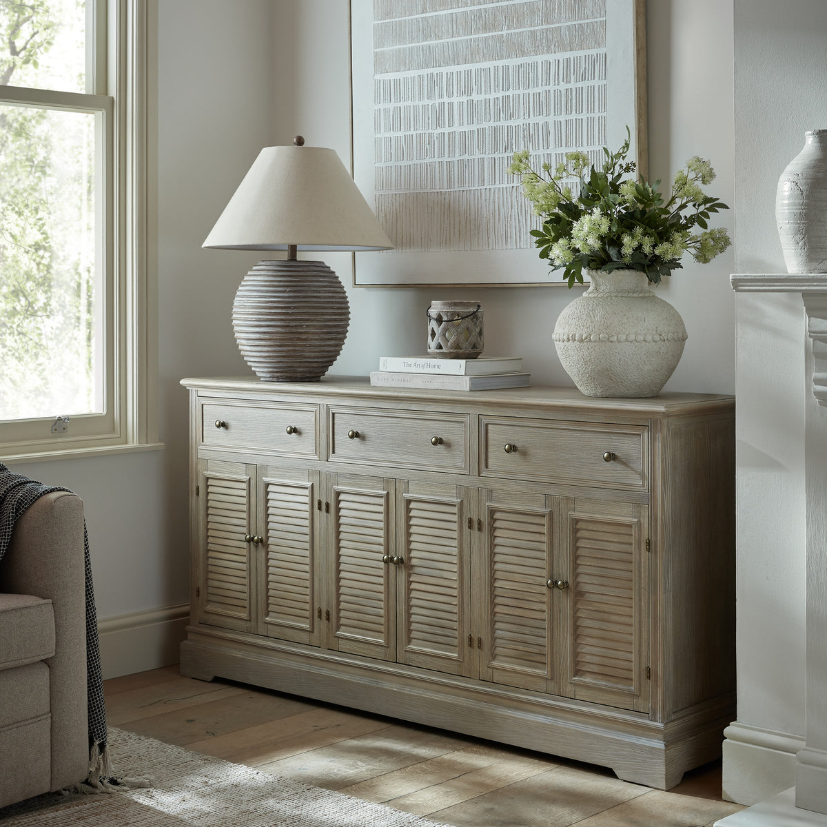 Delphine Collection 6 Door 3 Drawer Large Dresser Base - image 1