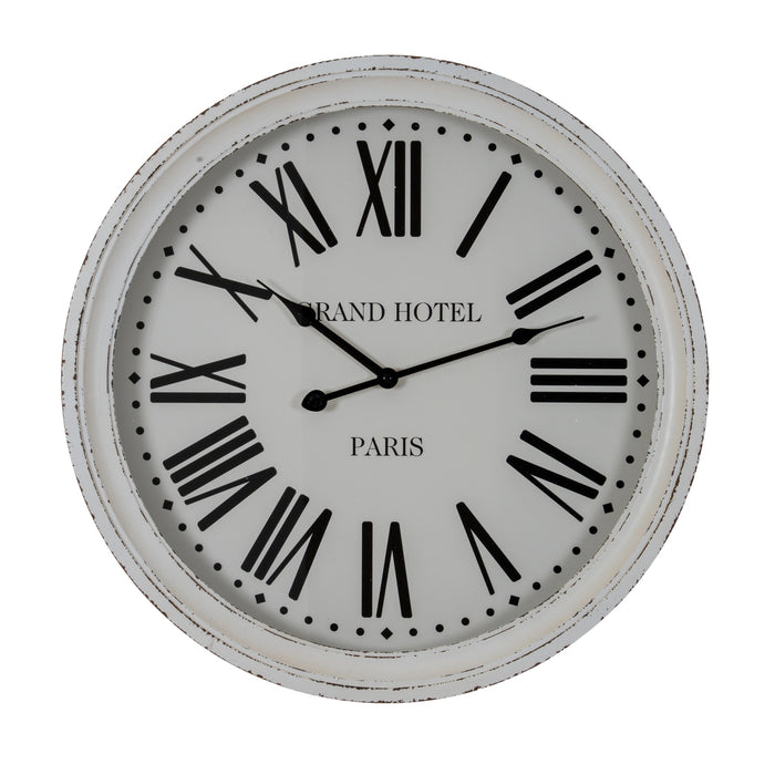 Hotel Paris White Clock With Glass