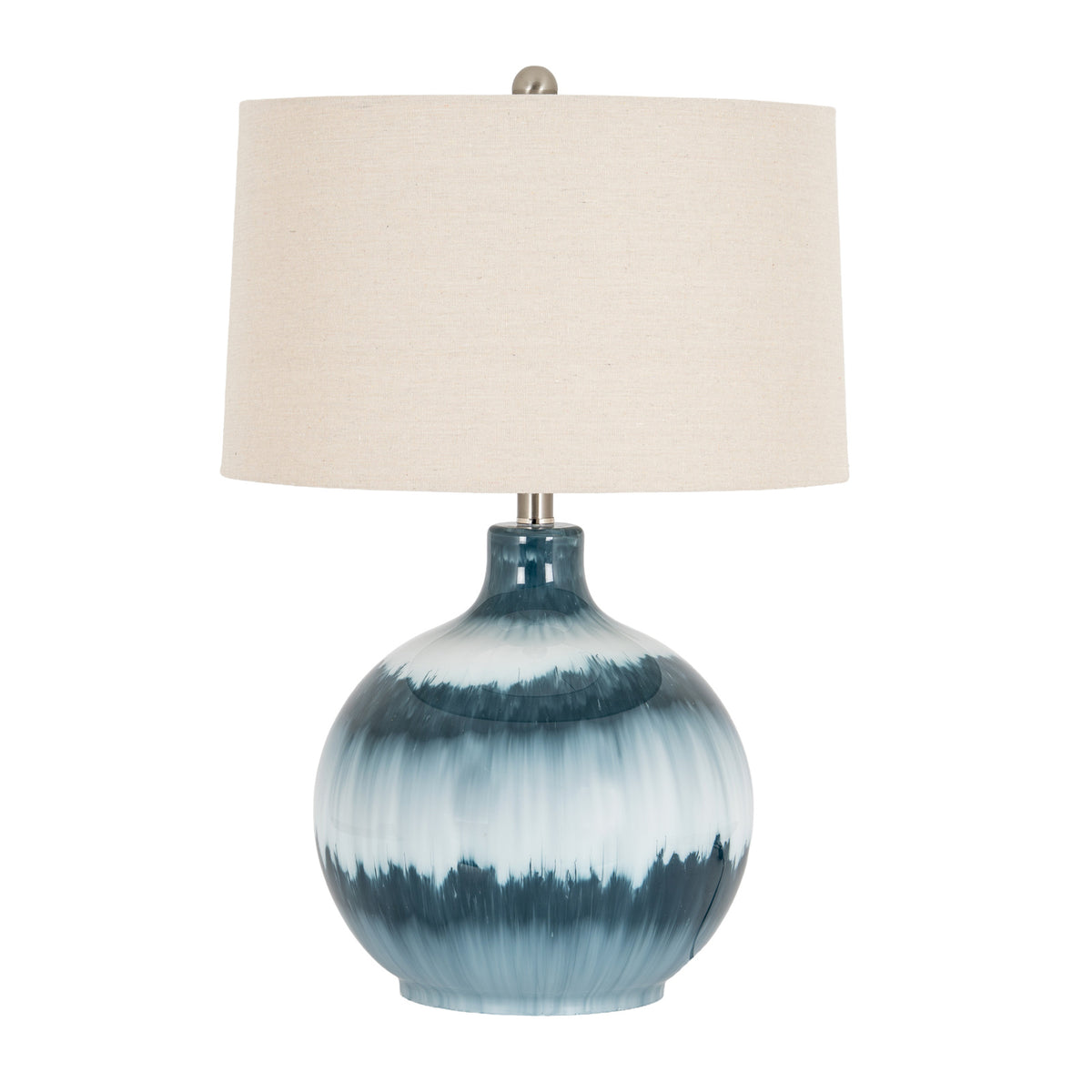 Ocean Shadows Table Lamp With Linen Shade - image 2