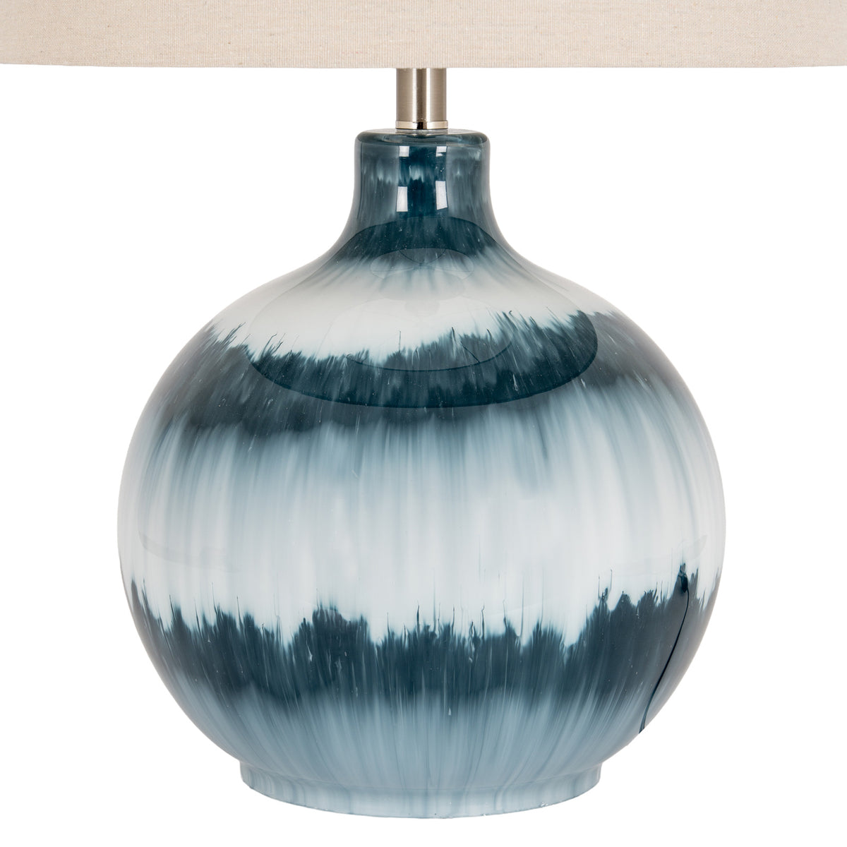 Ocean Shadows Table Lamp With Linen Shade - image 4