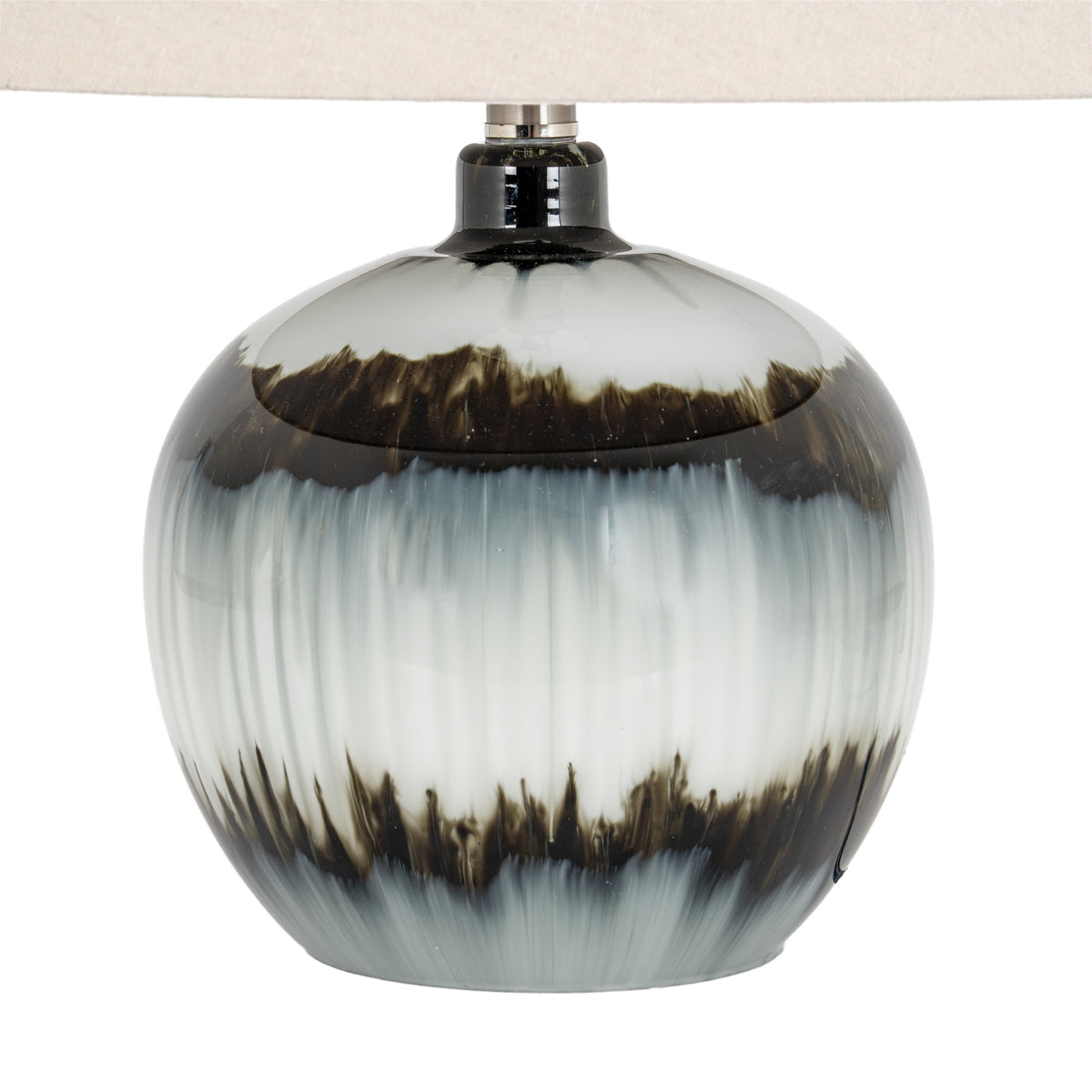 Midnight Shadows Squat Table Lamp With Linen Shade - image 4