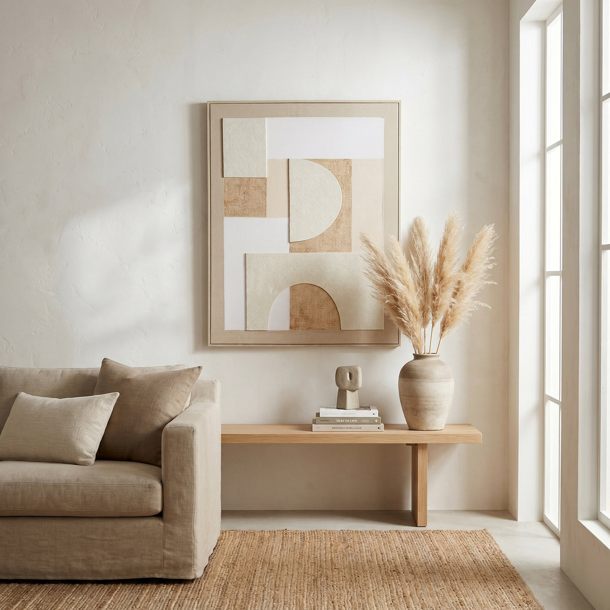 Lumera Linen Textured Canvas in Frame - image 1