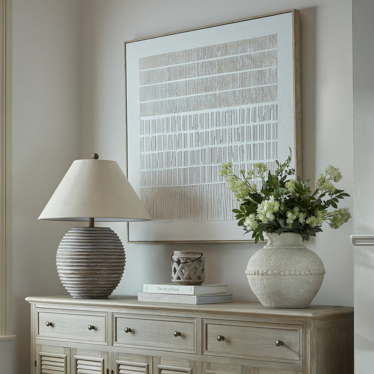 Sola Textured Line Canvas in Frame - image 1