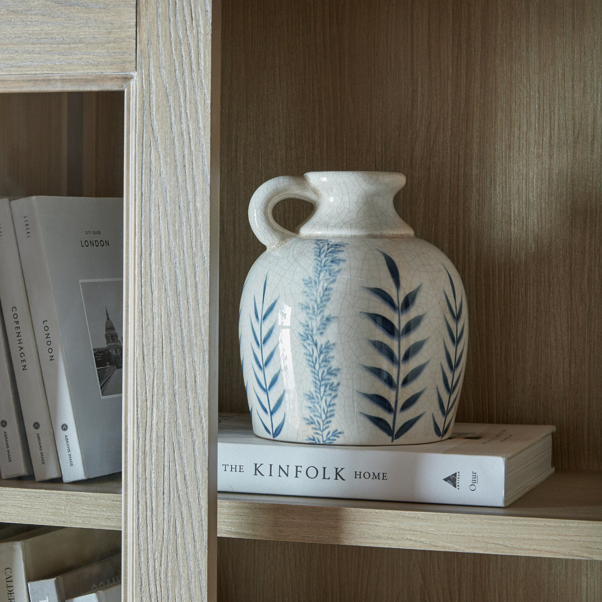 Blue Flora Amphora Jug Vase - image 1