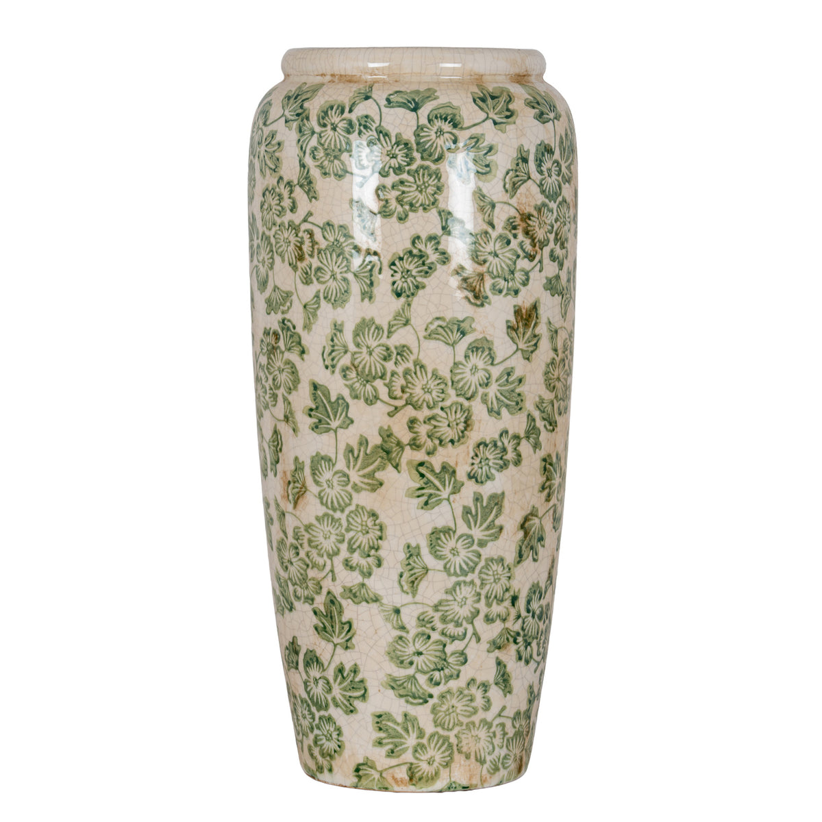 Large Green Clover Tall Olpe Vase - image 2