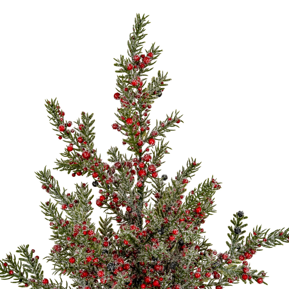 Large Frosted Winter Berry Tree On Wooden Block - image 2