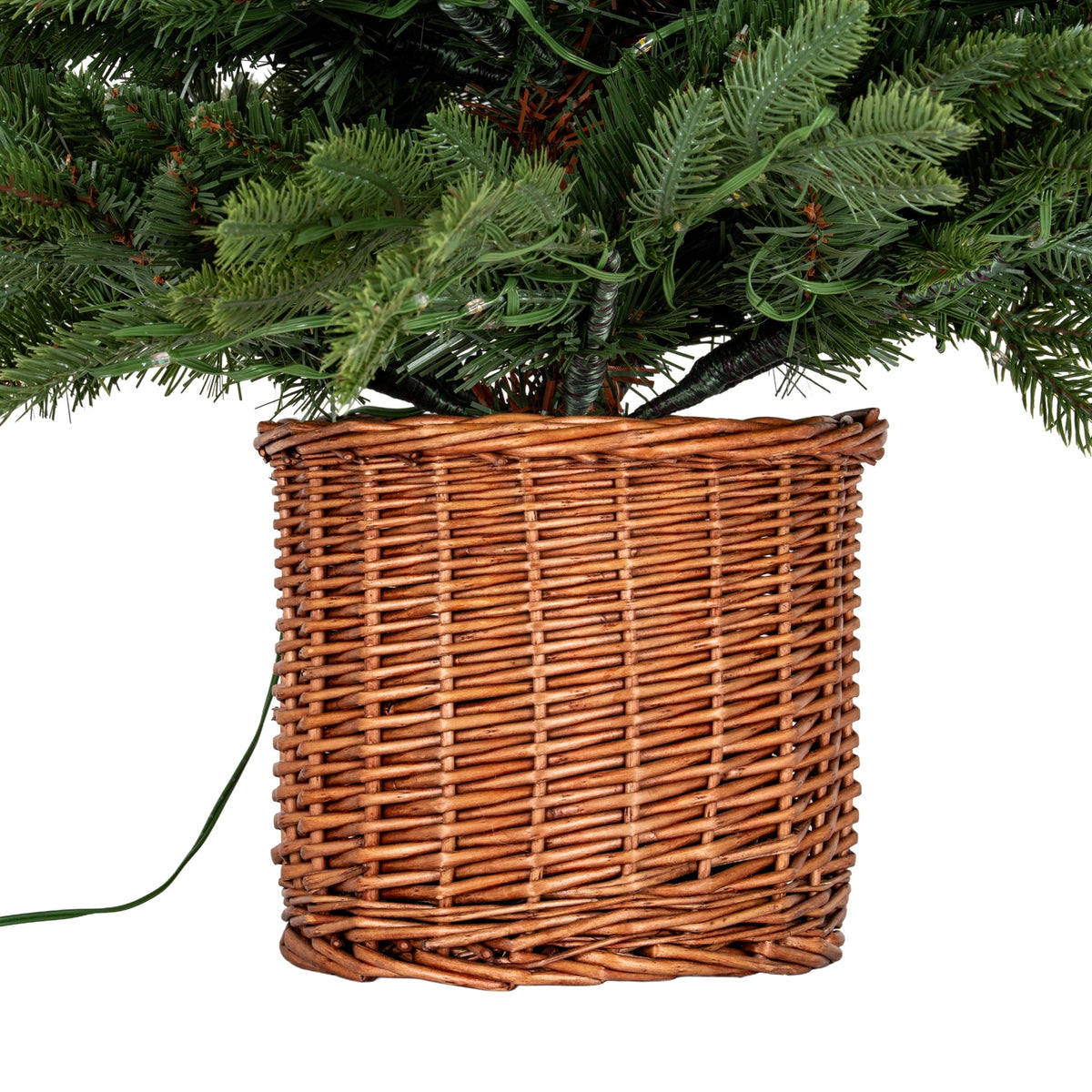 Norway Fir Pre-Lit LLED 300L  Fir Tree In Rattan Pot - image 3