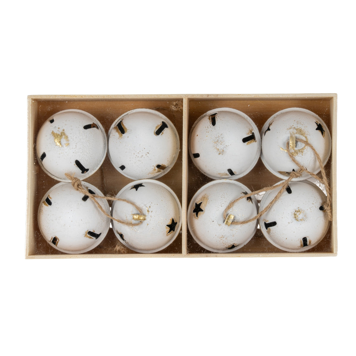 Eight Large Metal Nordic Bells in Wooden Box - image 3