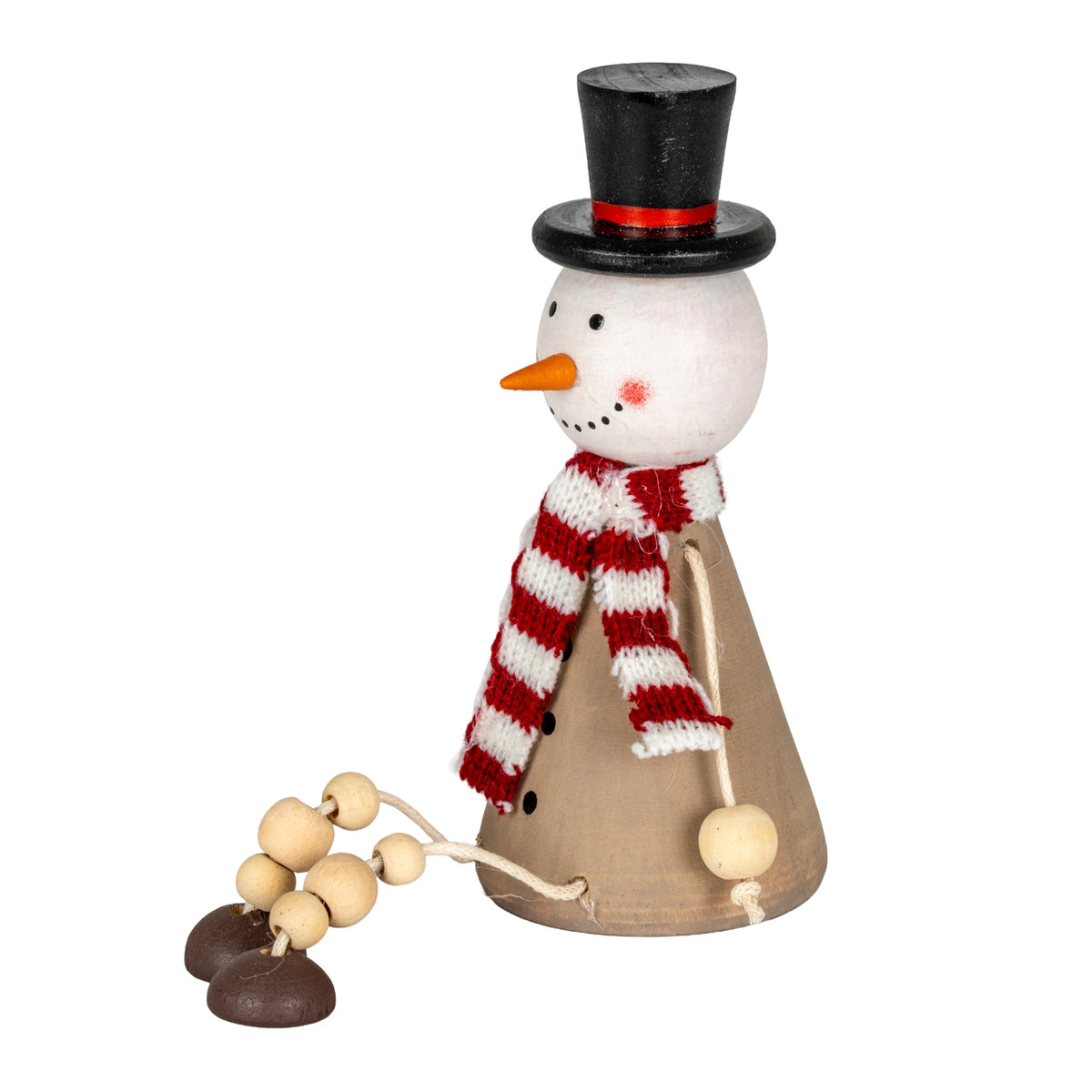 Wooden Jolly Sitting Snowman Decoration - image 2