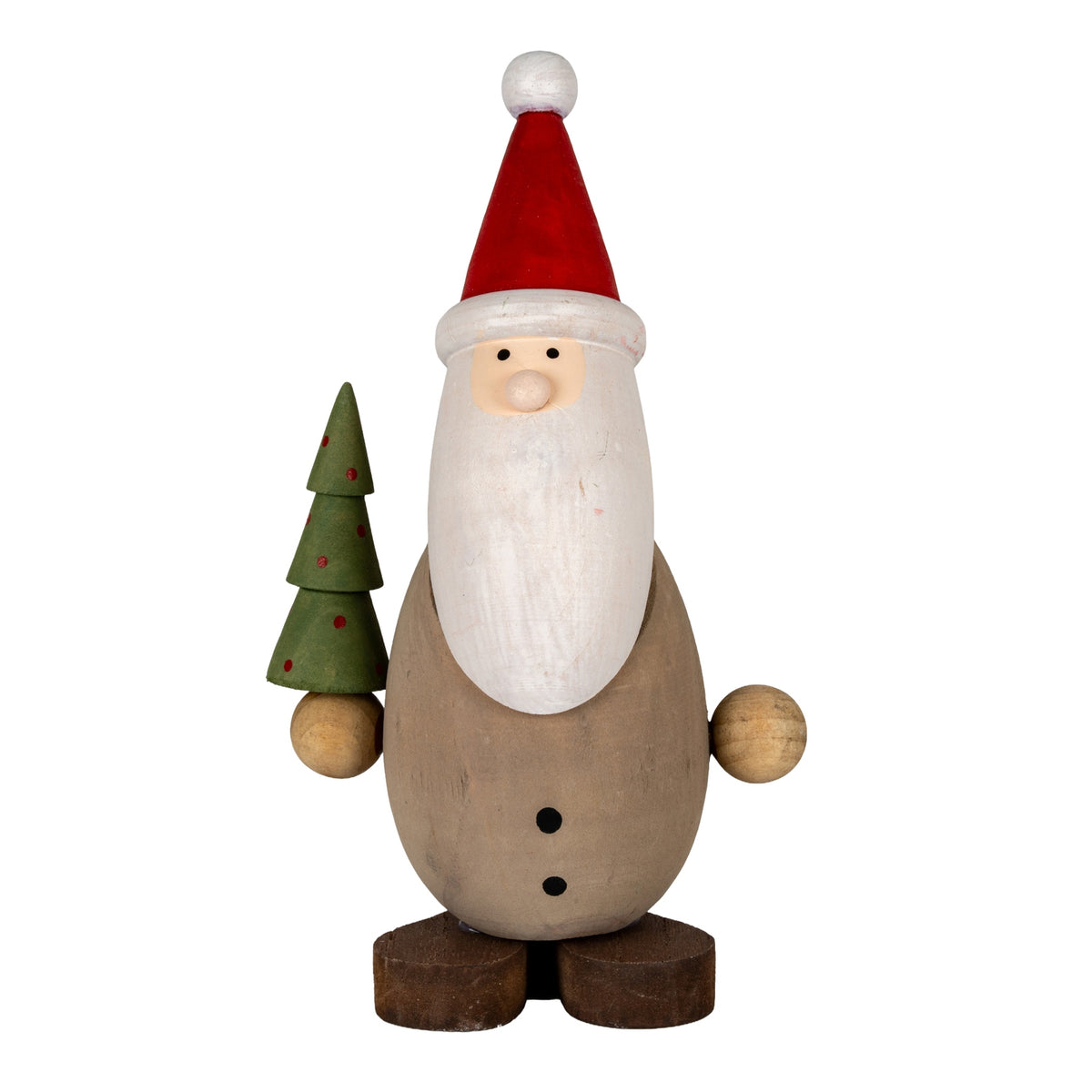 Wooden Santa with Tree - image 1