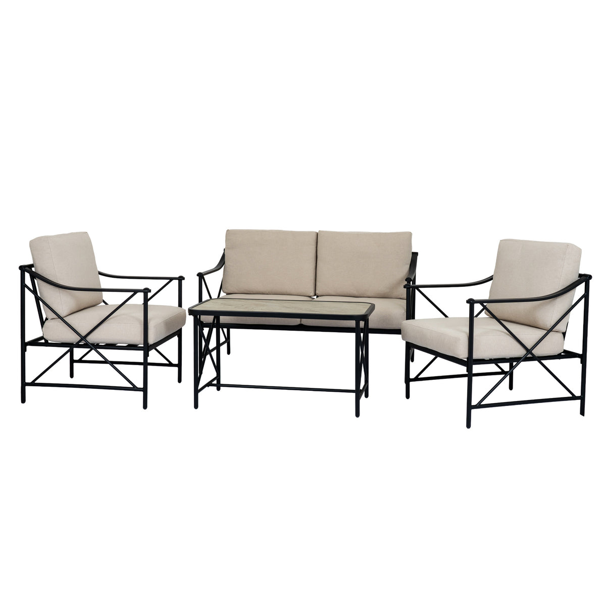 Madison Collection Outdoor 4 Seater Lounge Set - image 2