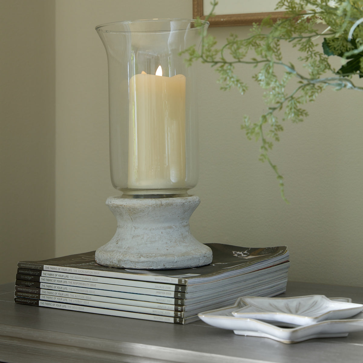 Stone Based Hurricane Lantern - image 4